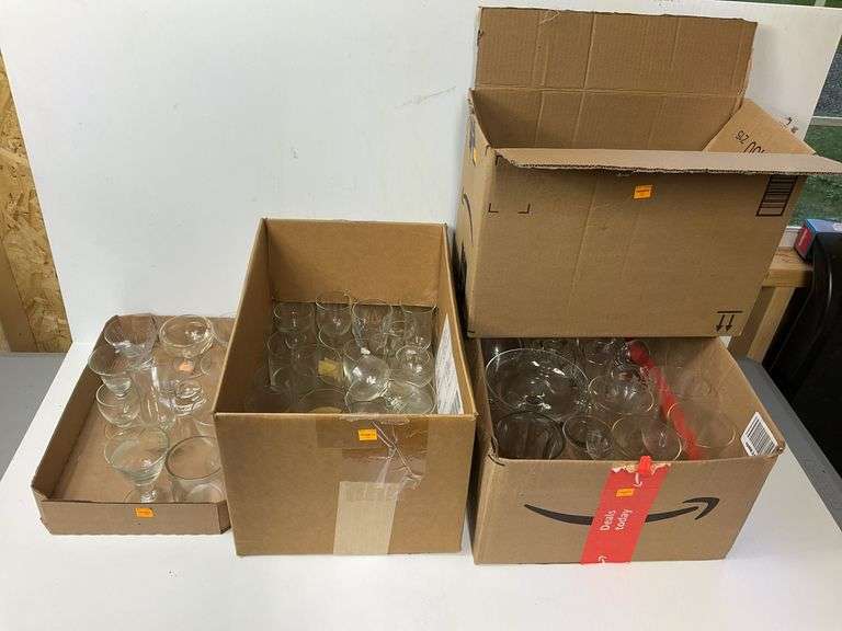 Assortment of Clear Glass Items
