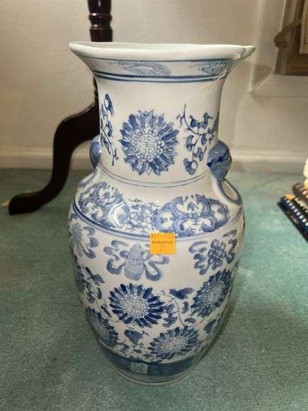 Blue and White China Vase