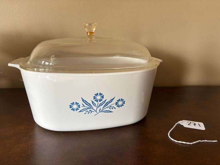 CorningWare Blue Cornflower Casserole Dish with Lid