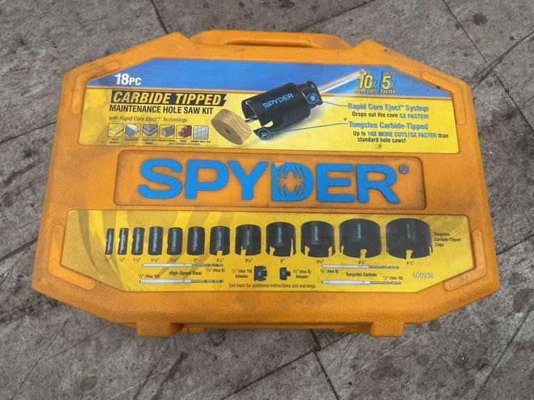 Spyder maintenance hole saw kit - incomplete