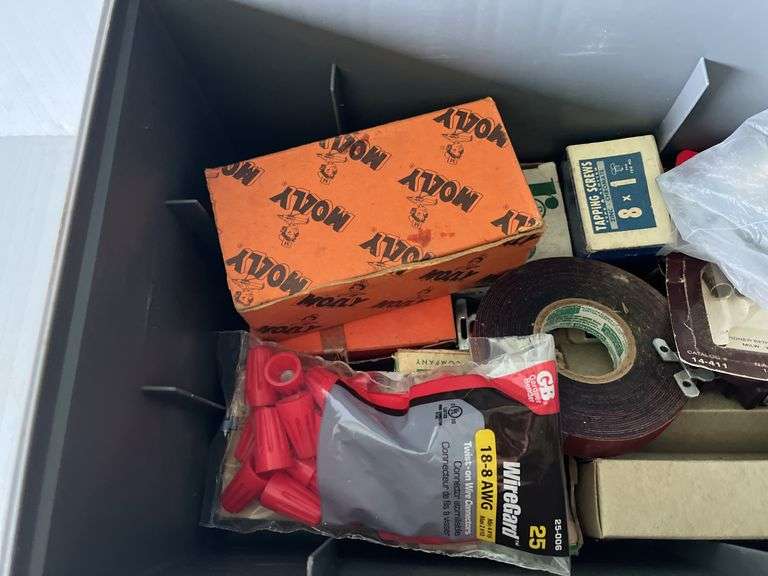 Toolbox with Electrical Supplies