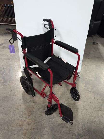 Medline black and red wheelchair