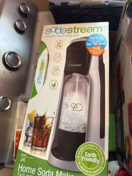 COUNTER ITEMS INCL. SODA-STREAM MACHINE AND BOTTLES, KITCHEN SUPPLIES, LAUNDRY DETERGENT AND MORE