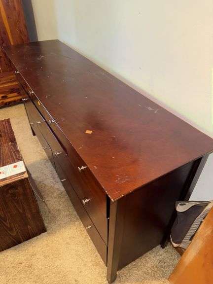 DRESSER, NIGHTSTAND, AND MIRROR