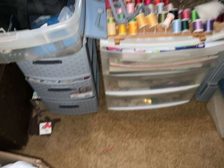LARGE LOT OF SEWING SUPPLIES, ORGANIZERS FULL