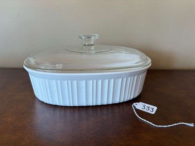 CorningWare French White Casserole Dish with Lid