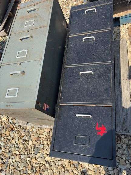 (2) metal filing cabinets