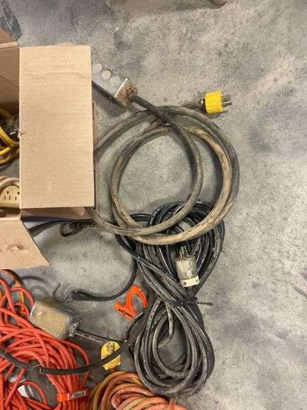 Box of extension cords and power strips