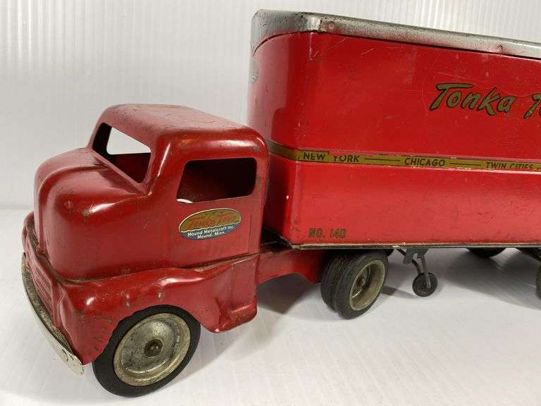 1940s/50s Tonka Toys Transport Tractor Trailer #140