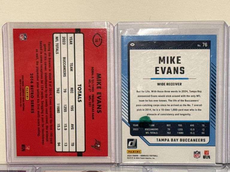 Assortment of Elite NFL WR Sports Cards (13 Cards Total)