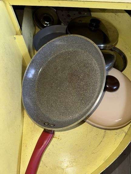 ASSORTED POTS, PANS, AND UTENSILS