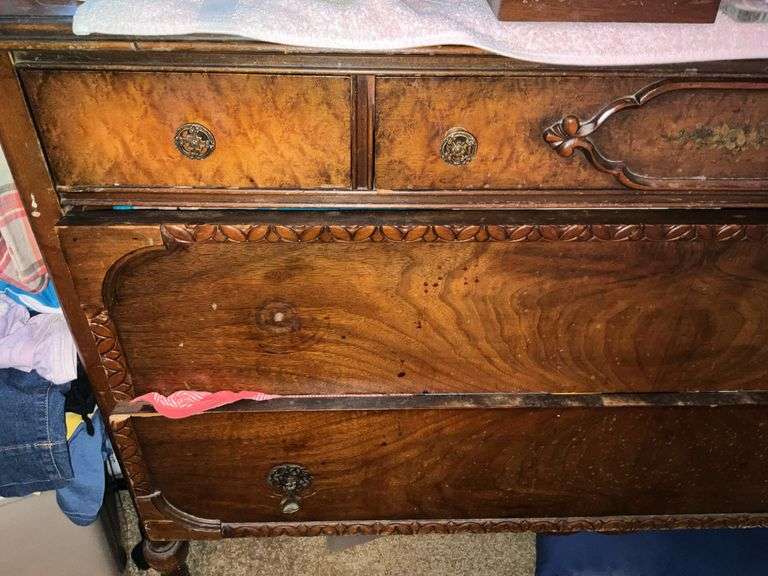 DRESSER WITH MIRROR AND ALL CONTENTS