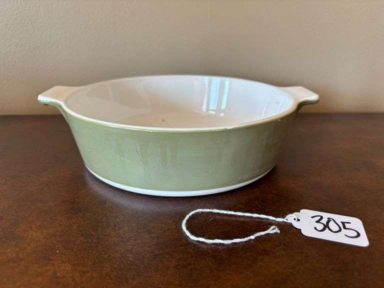 CorningWare Avocado Green Casserole Dish
