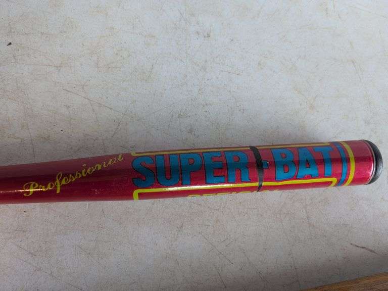 (2) wooden bats, metal bat, and plastic bat