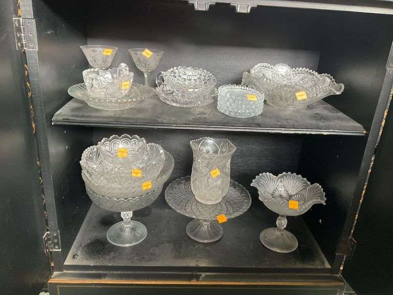 Assortment of Clear Glass Items