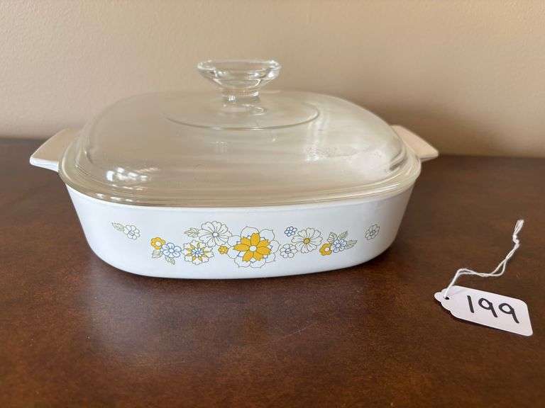 CorningWare Floral Bouquet Casserole Dish with Lid