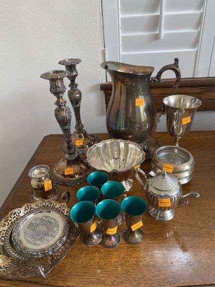 Assortment of Silver Plated Dishes
