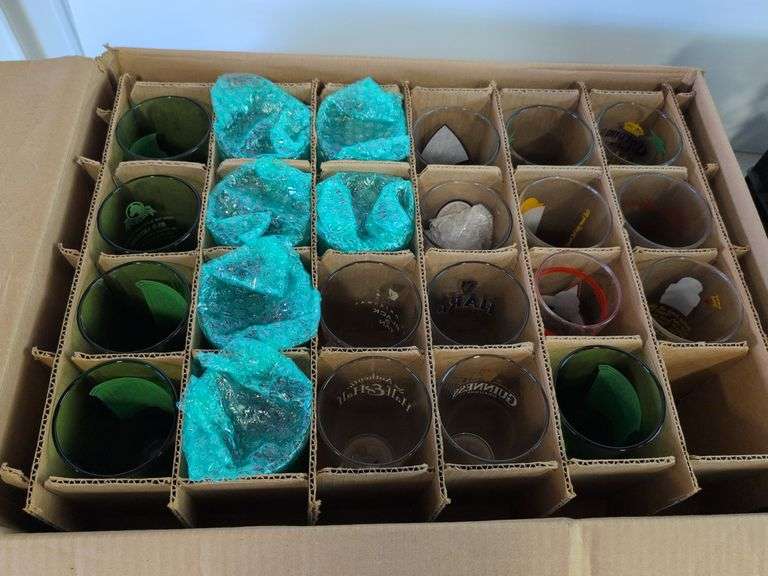 Drinking glasses and shot glasses with designs