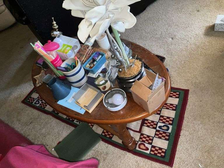 COFFEE TABLE WITH CONTENTS