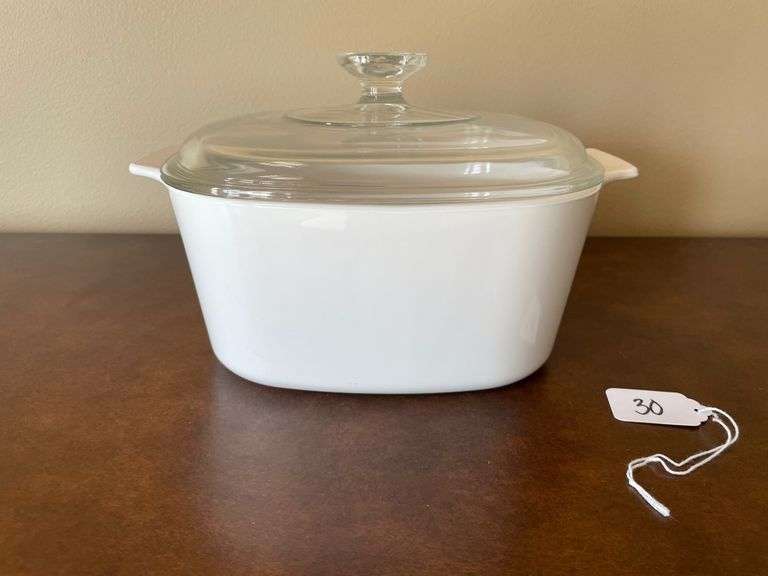 Corning Ware White 2 Qt. Casserole Dish with Lid