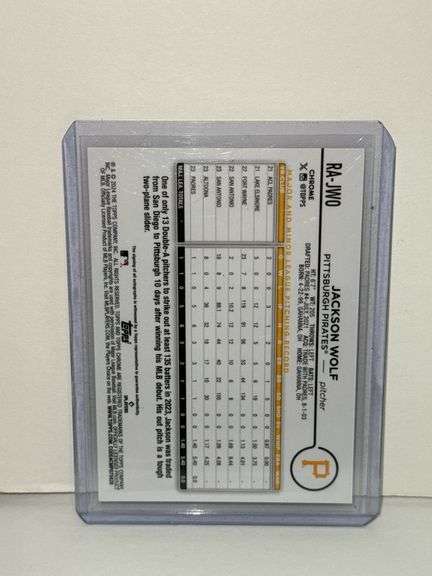 2024 Topps Chrome Jackson Wolf Gold Wave Autographed RC (#’d 12/50)