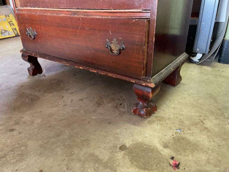VINTAGE SECRETARY DESK WITH CHINA HUTCH