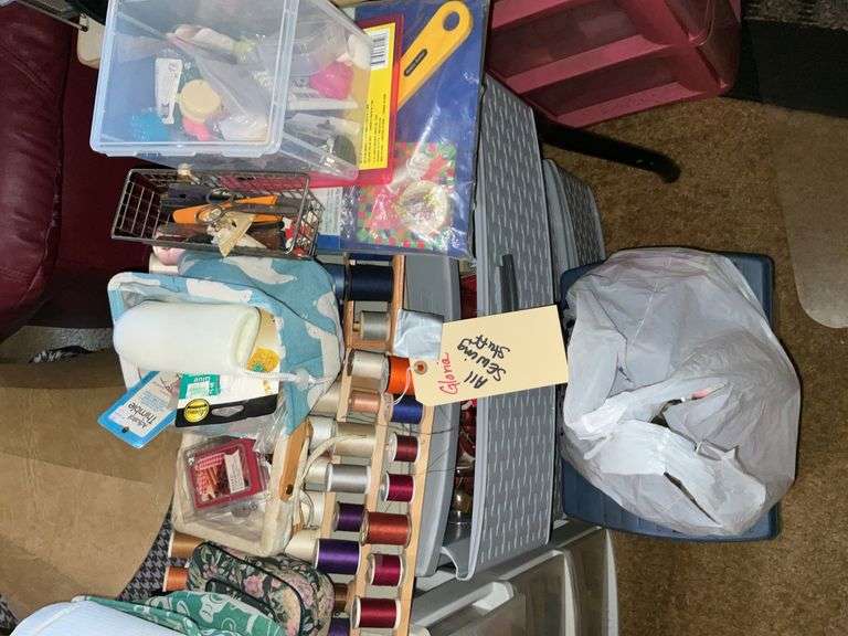 LARGE LOT OF SEWING SUPPLIES, ORGANIZERS FULL