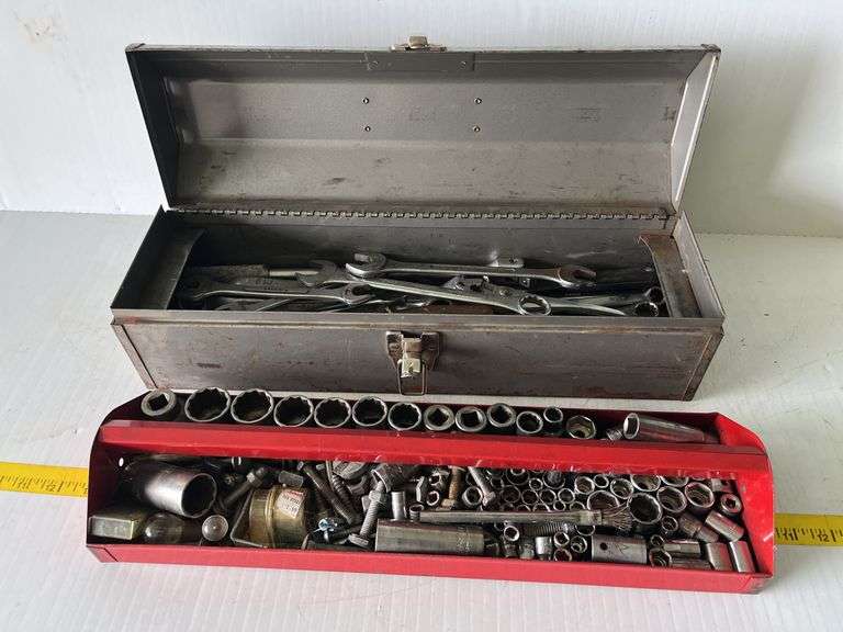 Toolbox with Wrenches and Sockets