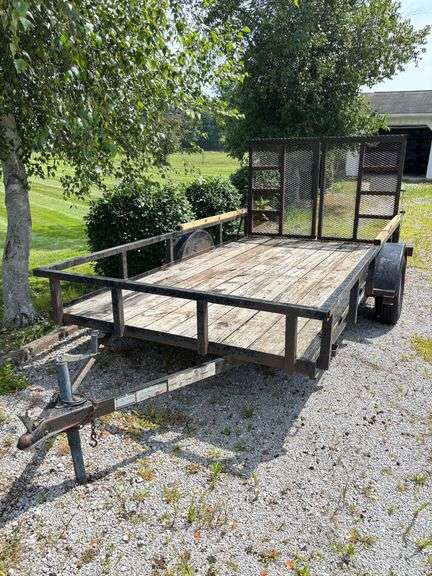 Top Brand 6x10 bumper hitch trailer w/ drop gate