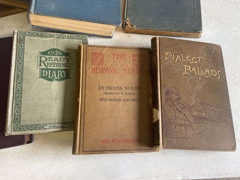 Milk crate of vintage books - see images