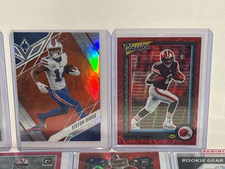 Assortment of Elite NFL WR Sports Cards (13 Cards Total)