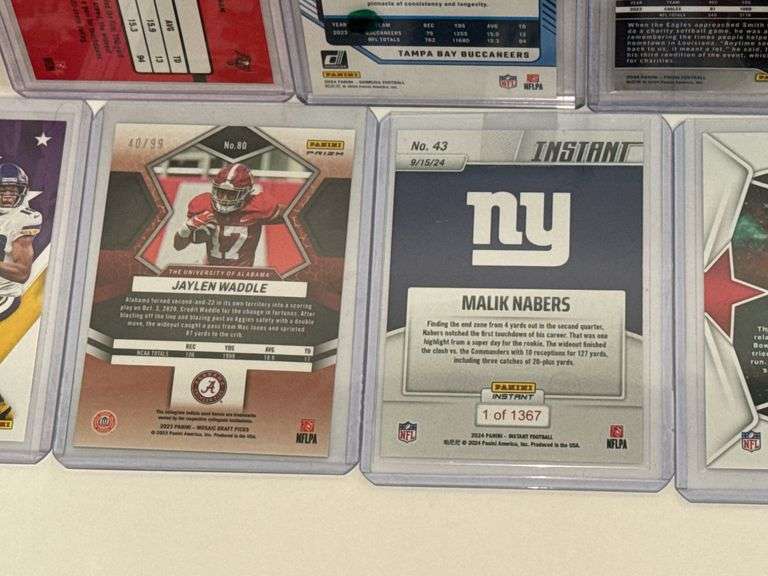 Assortment of Elite NFL WR Sports Cards (13 Cards Total)