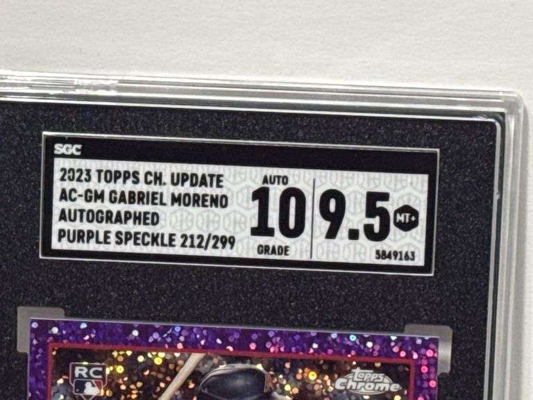 2023 Topps Chrome Update Gabriel Moreno Purple Speckle Autograph #212/299 (SGC 9.5, Auto 10)