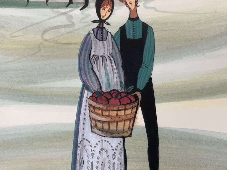 1998 P. Buckley Moss Valley Harvest 439/1000 Signed Lithograph