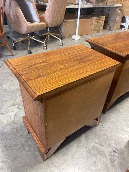 (2) matching wooden night stands