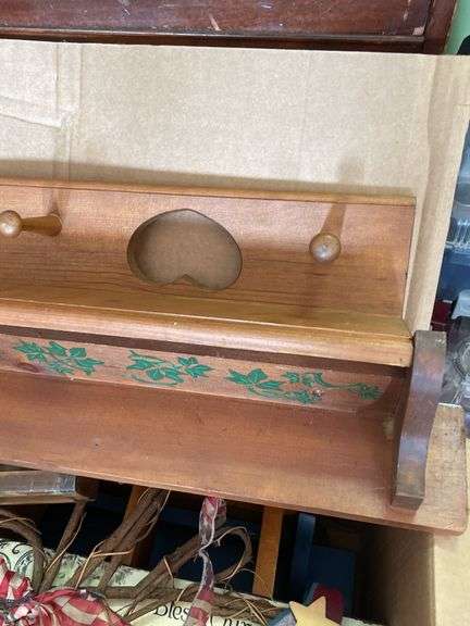 WOODEN SHELVES AND HOOKS