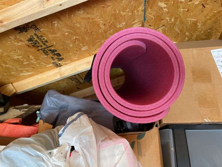 ALL CONTENTS IN LOFT INCLUDING RV WATER TANK, FOAM PADS, YOGA PAD, LUNCH BOX