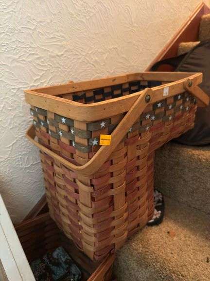 3 STAIRWAY BASKETS AND CONTENTS