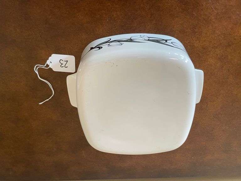 Corning Ware Lyrics Black Tulips A-1-B Casserole Dish with Lid