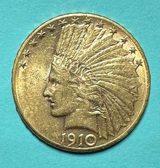1910-D $10 Indian Eagle Gold Coin