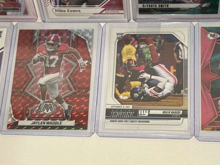 Assortment of Elite NFL WR Sports Cards (13 Cards Total)