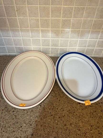 (2) Carr China Platters