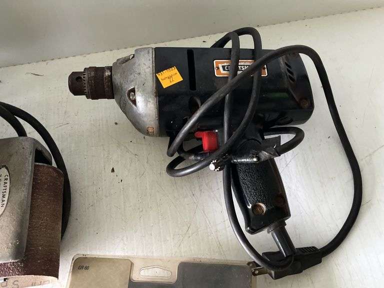 Belt Sander, Glue Gun, Drill