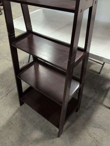 Wooden shelving rack - 26" wide, 17" deep, and 72" tall
