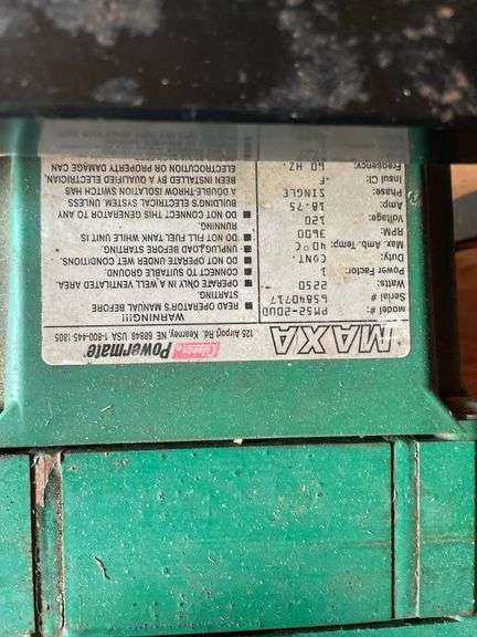 COLEMAN GENERATOR PULLS FREELY