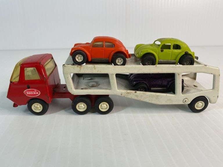 Tonka Mini Car Hauler with 3 Vehicles