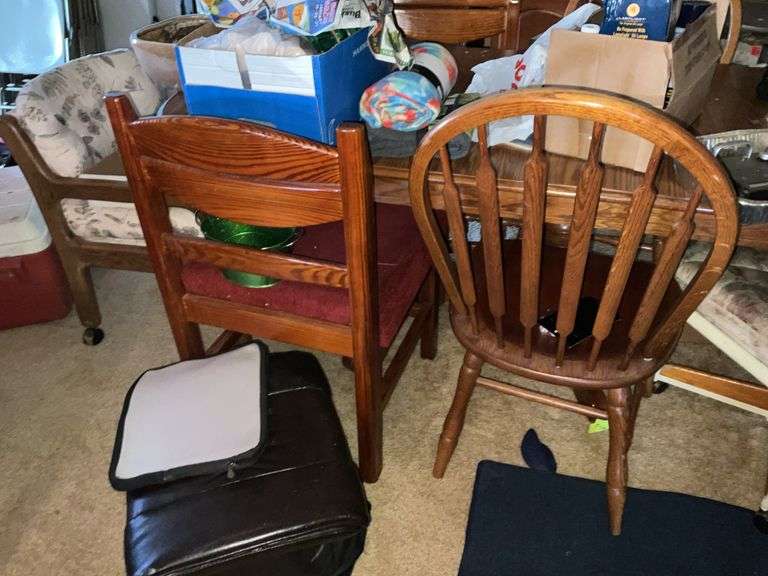 TABLE, CHAIRS, AND ALL CONTENTS ON TABLE