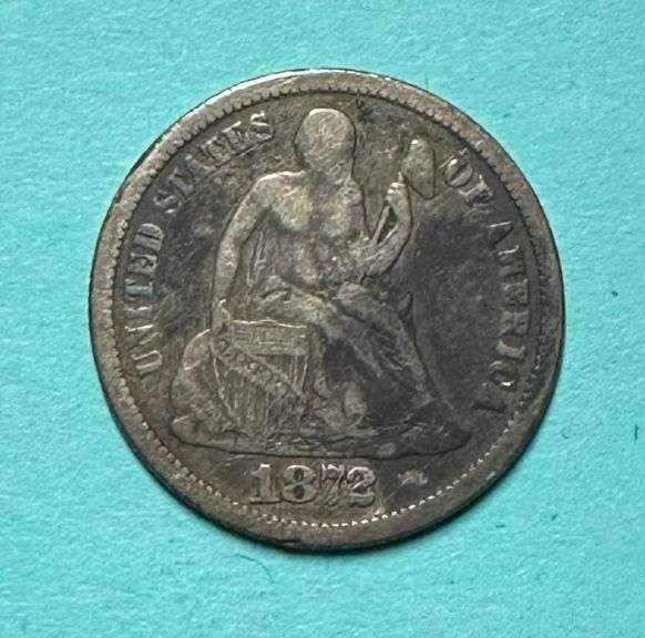 1872 Silver Seated Liberty Dime