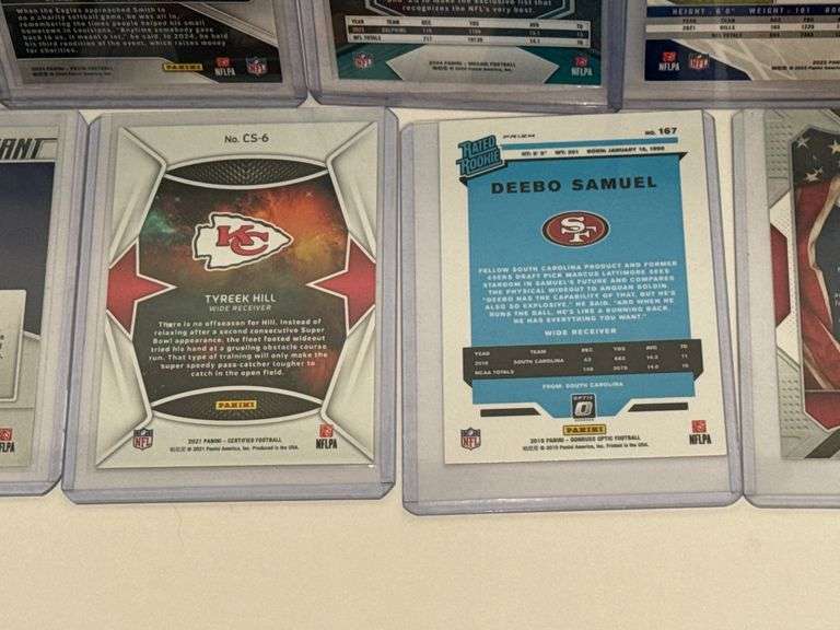 Assortment of Elite NFL WR Sports Cards (13 Cards Total)