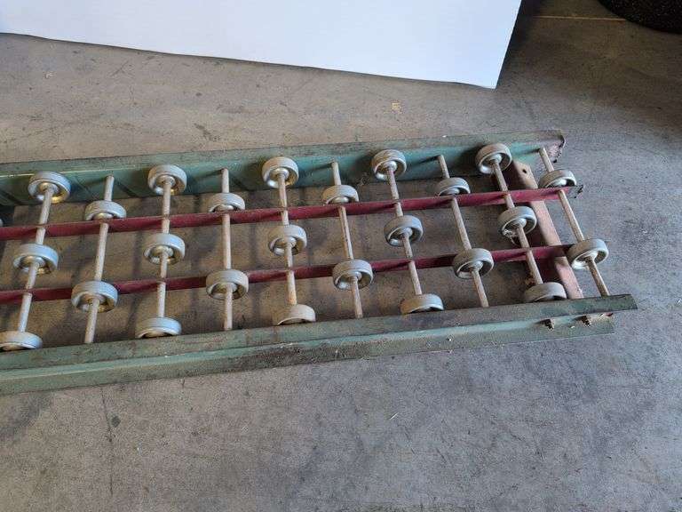 Vintage post office boxes and antique conveyor rollers